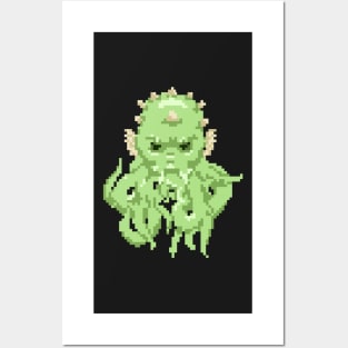 Cthulhu Pixel Design - Board Game Inspired Graphic - Tabletop Gaming Posters and Art